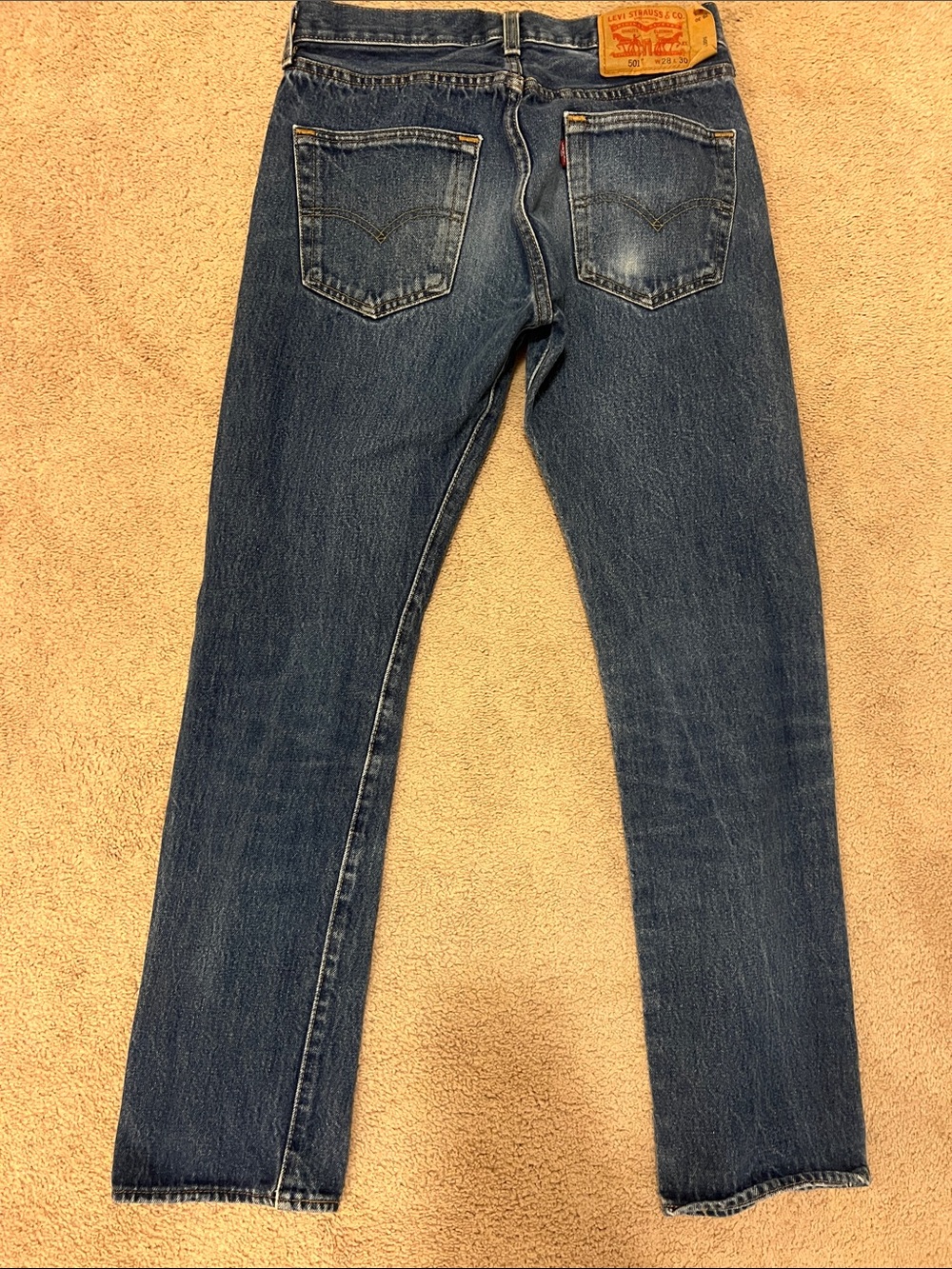 Levi's Women's Slim Straight Jeans in Medium Blue Wash 28x 30 buttonfly